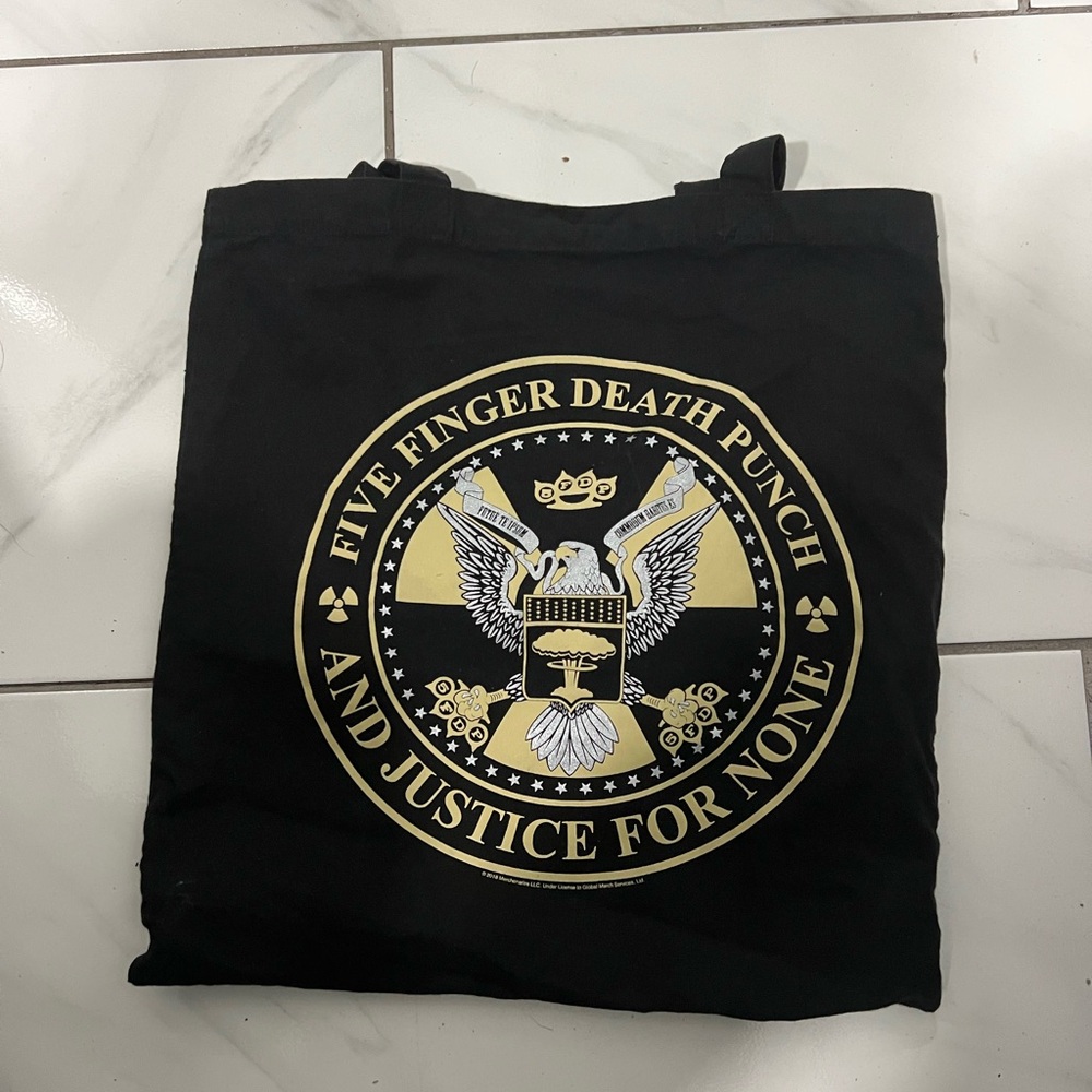 Five finger death punch Black Tote Bag